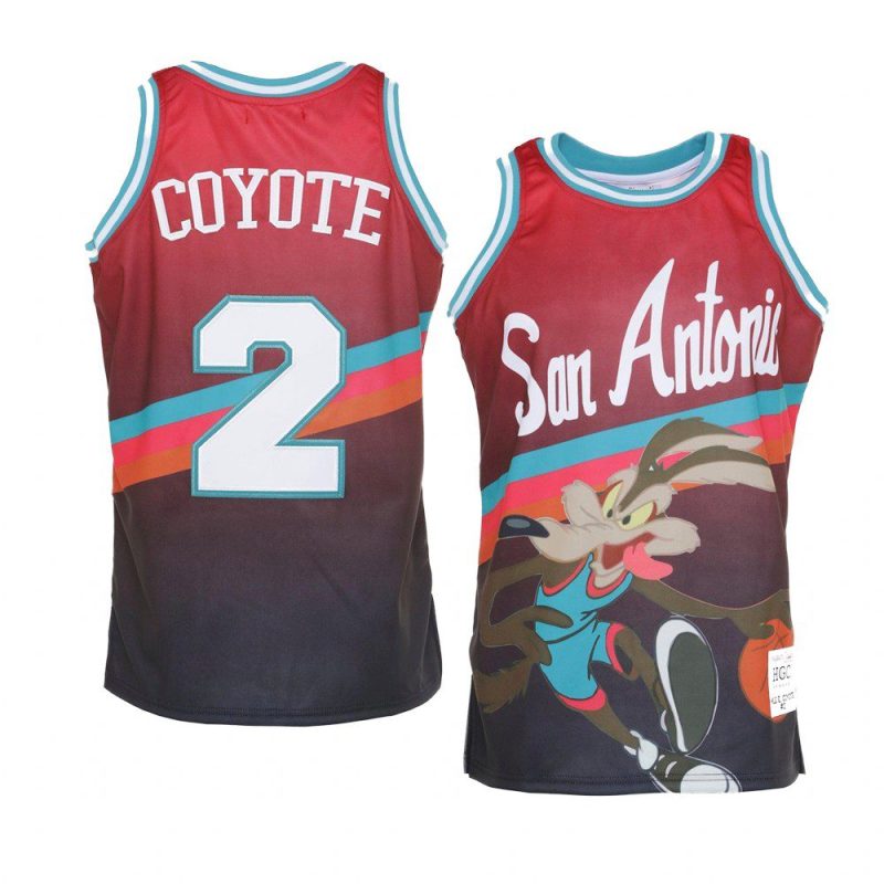 wile e coyote san antonio basketball redjersey red