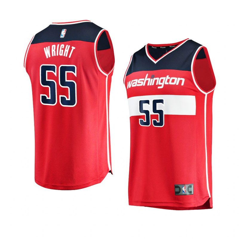 wizards delon wright red fast break replica icon edition jersey