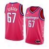 wizards taj gibson pink 2022 23cherry blossom city swingman jersey