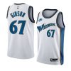 wizards taj gibson white 2022 23classic edition swingman jersey