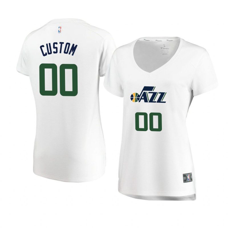 women's custom white fast break jersey