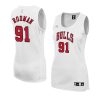 women's dennis rodman white hardwood classics jersey