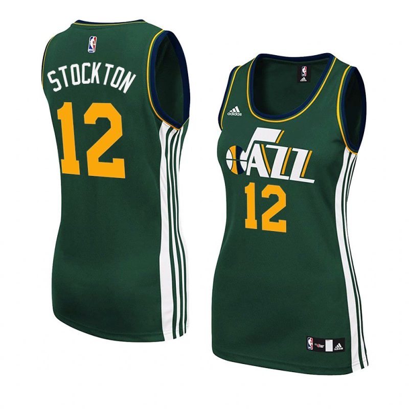 women's john stockton green hardwood classics jersey