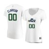 women's jordan clarkson white fast break jersey