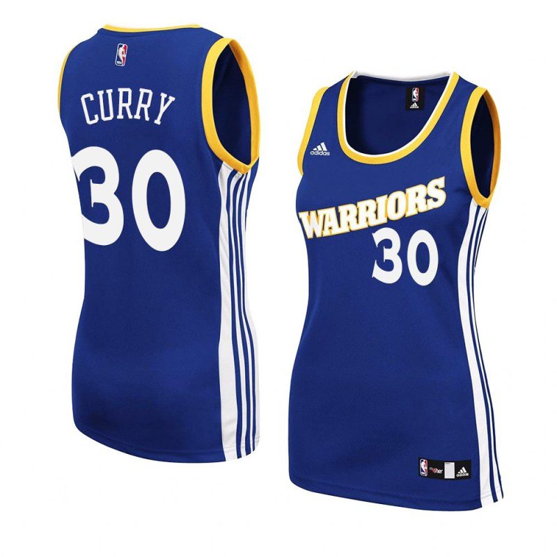 women's stephen curry blue hardwood classics jersey