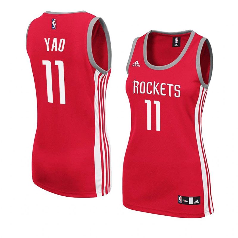 women's yao ming red hardwood classics jersey