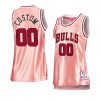 women custom pink rose gold bullsjersey