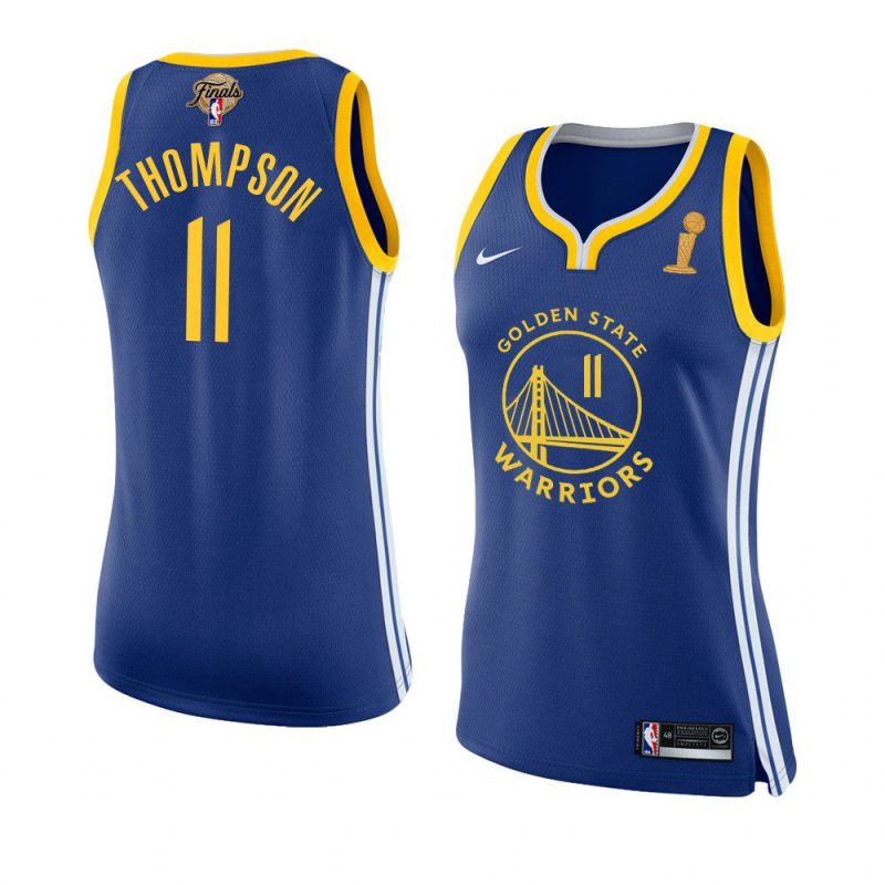 women klay thompson royal 2022 nba finals champions warriorsjersey