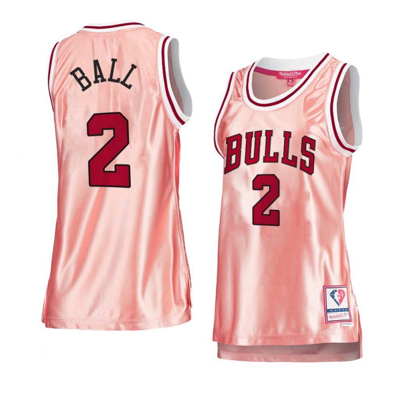 women lonzo ball pink rose gold bullsjersey