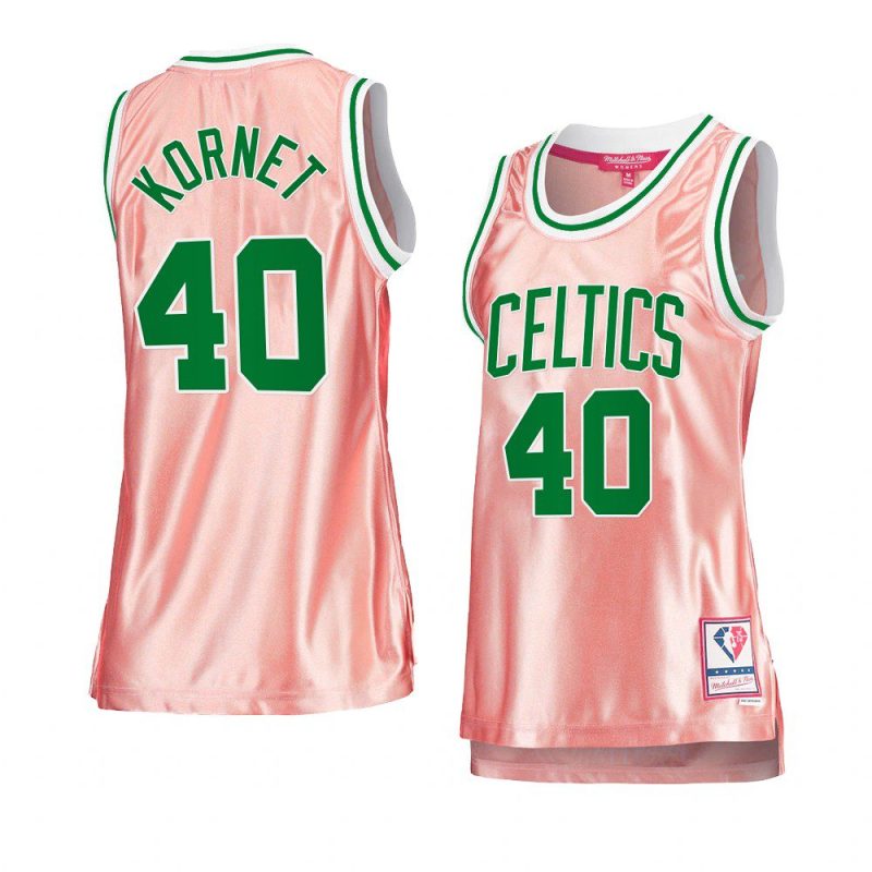 women luke kornet pink rose gold celticsjersey