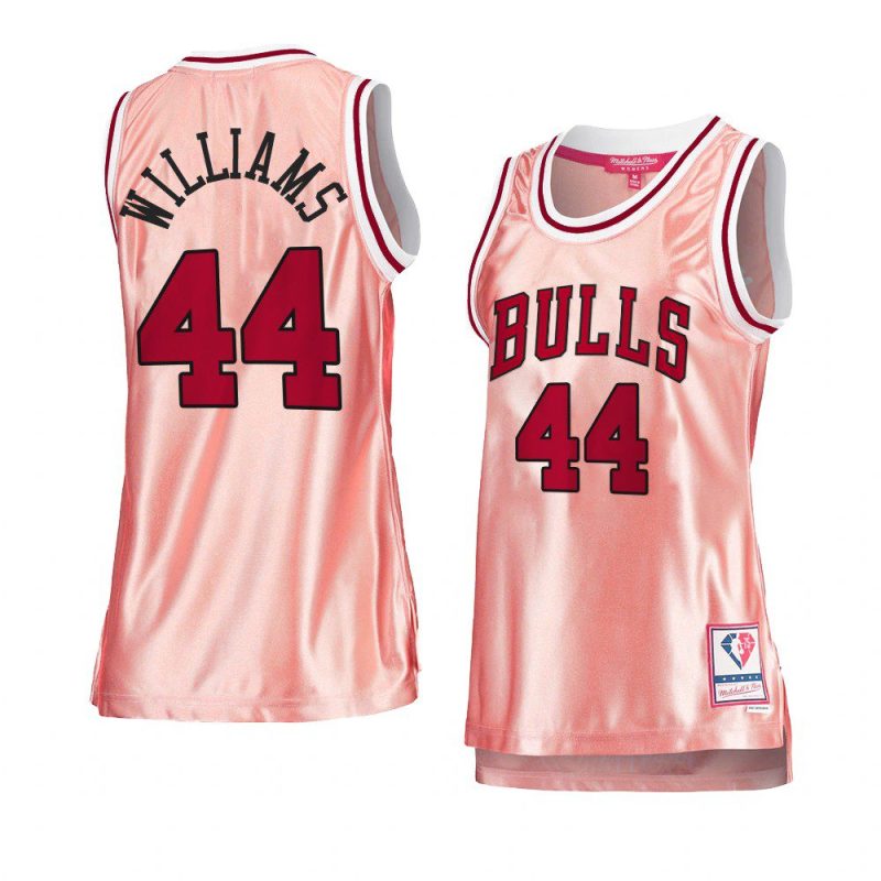 women patrick williams pink rose gold bullsjersey