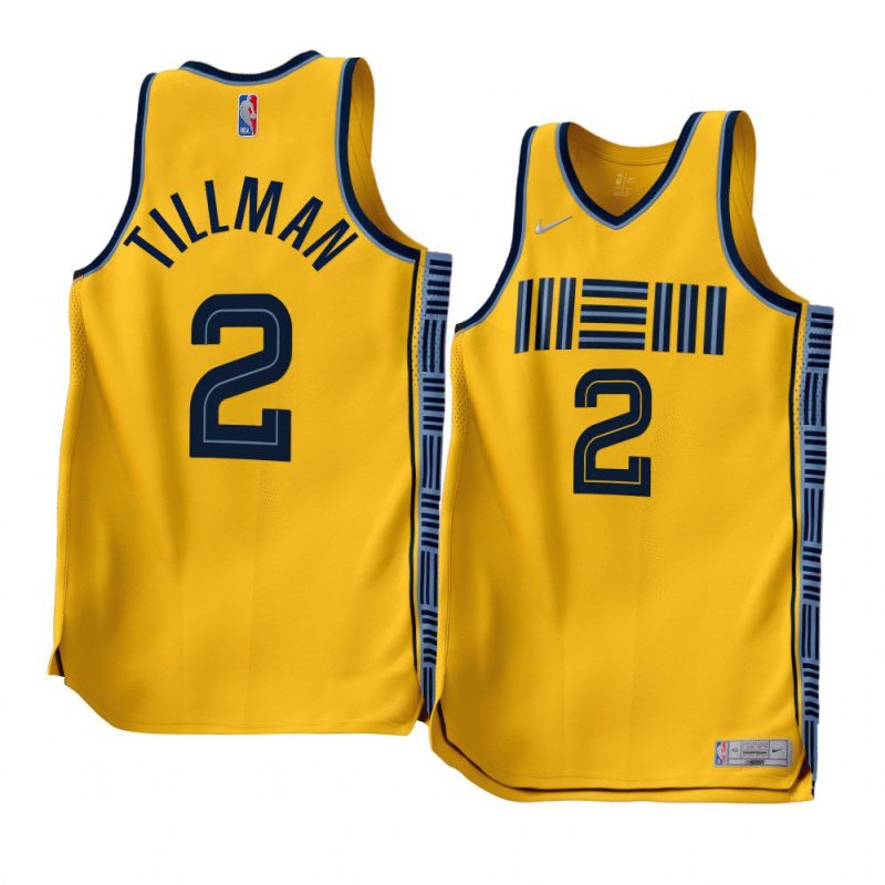 xavier tillman grizzliesjersey 2022 23earned edition gold