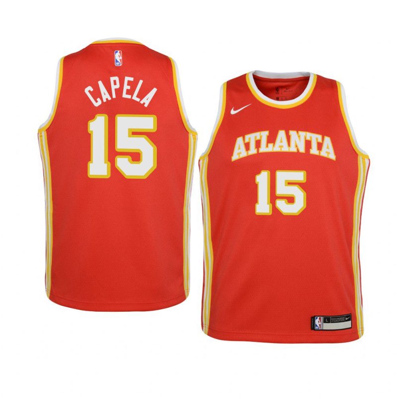 youth atlanta hawks clint capela red icon jersey