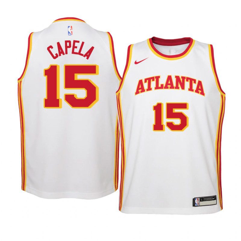 youth atlanta hawks clint capela white association edition jersey