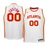 youth atlanta hawks custom white association edition jersey