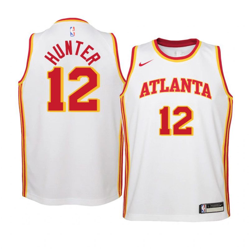 youth atlanta hawks de'andre hunter white association edition jersey