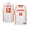 youth atlanta hawks de'andre hunter white association jersey