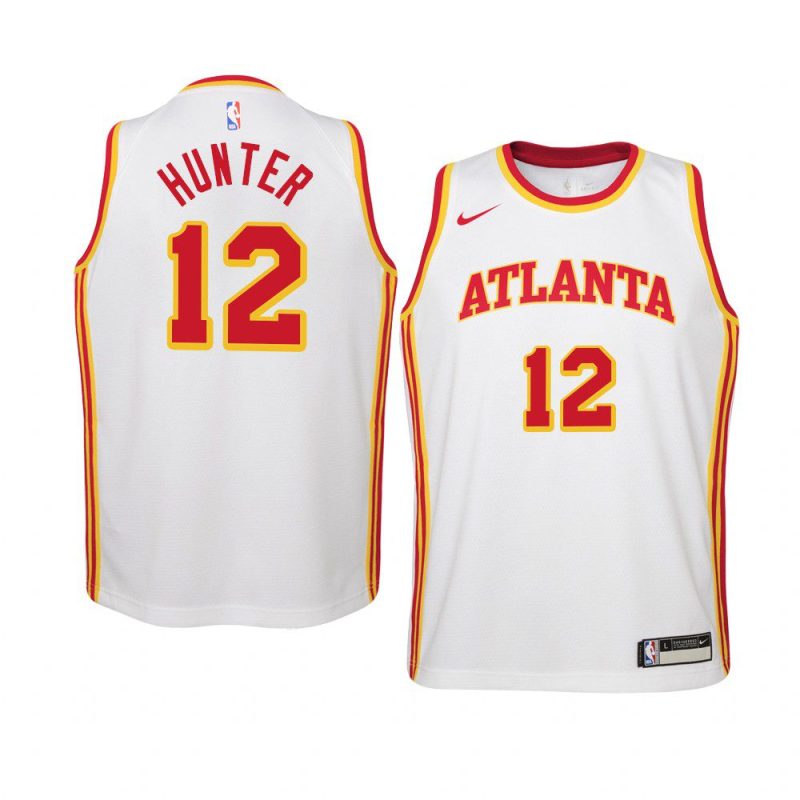 youth atlanta hawks de'andre hunter white association jersey