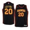 youth atlanta hawks john collins jumpman black statement jersey