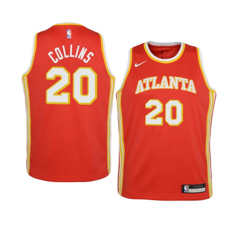 youth atlanta hawks john collins red icon jersey