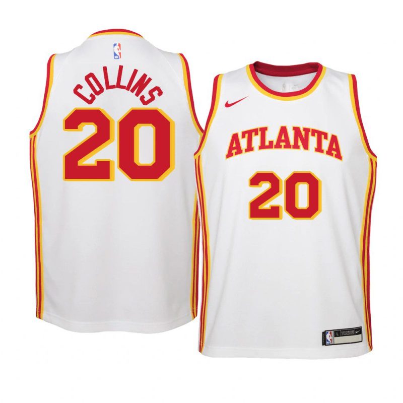 youth atlanta hawks john collins white association edition jersey