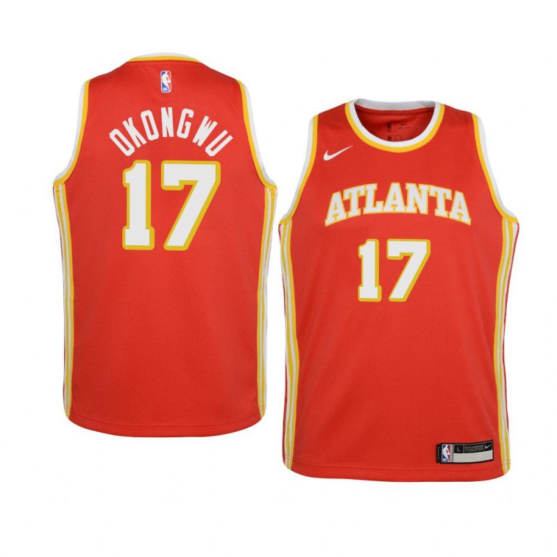 youth atlanta hawks onyeka okongwu red icon jersey