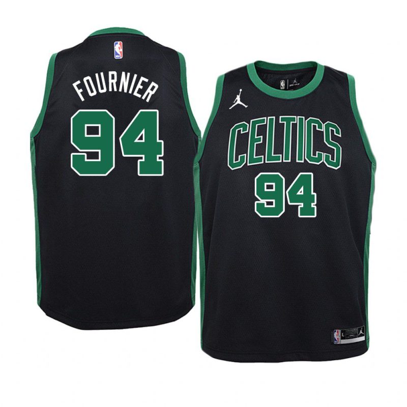 youth boston celtics evan fournier black statement jersey