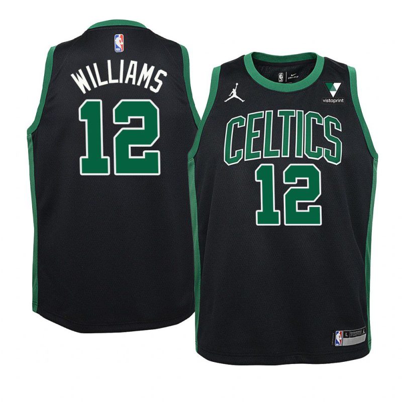 youth boston celtics grant williams jordan brand black statement jersey