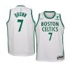 youth boston celtics jaylen brown vistaprint patch white city jersey