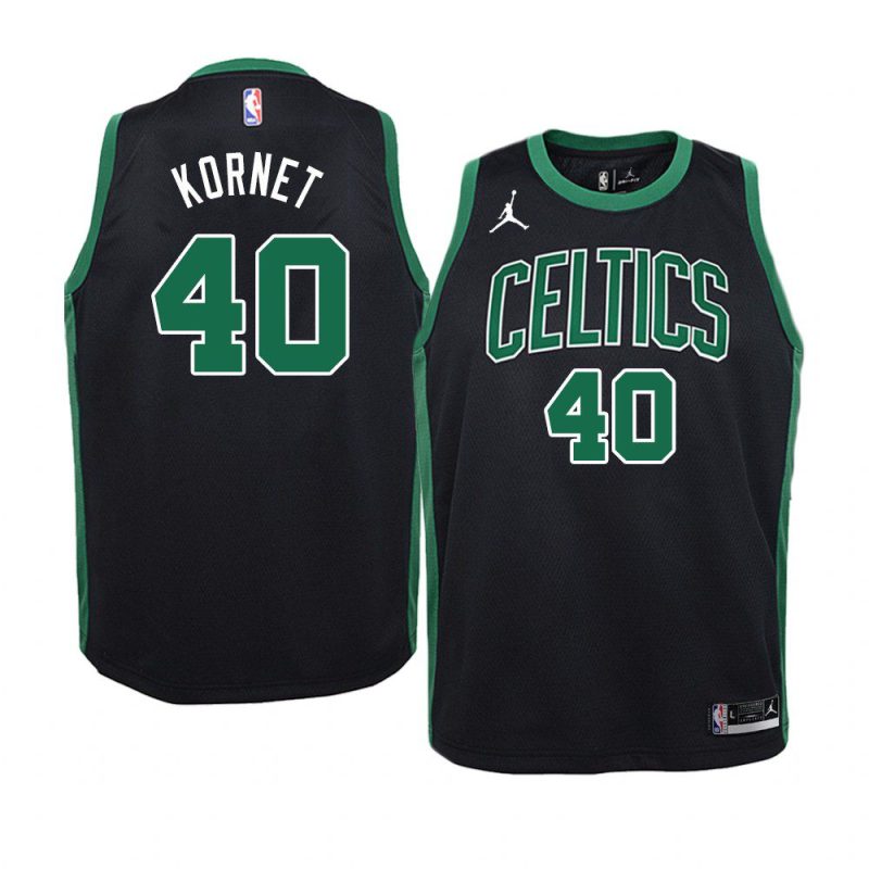 youth boston celtics luke kornet black statement jersey