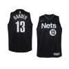 youth brooklyn nets james harden swingman black earned edition jersey