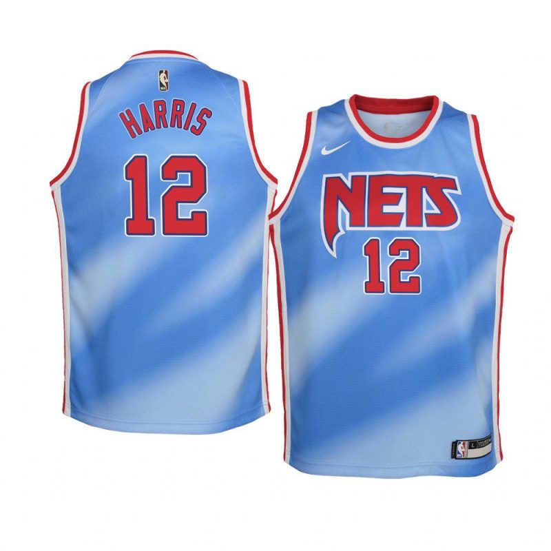 youth brooklyn nets joe harris hardwood classics blue name & number jersey