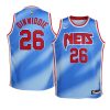 youth brooklyn nets spencer dinwiddie blue hardwood classics jersey