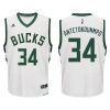 youth bucks 34 giannis antetokounmpo new season white jersey