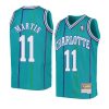 youth charlotte hornets cody martin swingman teal hardwood classics jersey