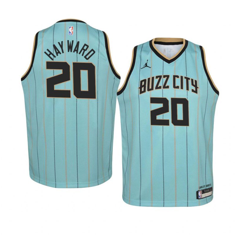 youth charlotte hornets gordon hayward mint green city jersey 0a