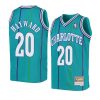 youth charlotte hornets gordon hayward swingman teal hardwood classics jersey