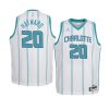 youth charlotte hornets gordon hayward white association jersey