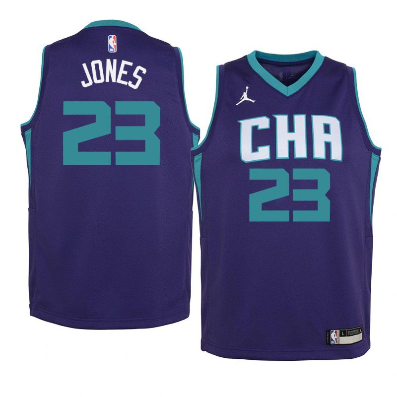 youth charlotte hornets kai jones 2021 nba draft purple statement edition jersey