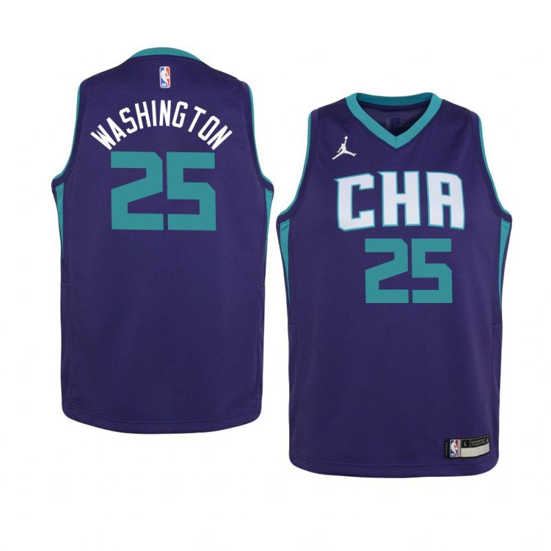 youth charlotte hornets p.j. washington purple statement jersey 0a