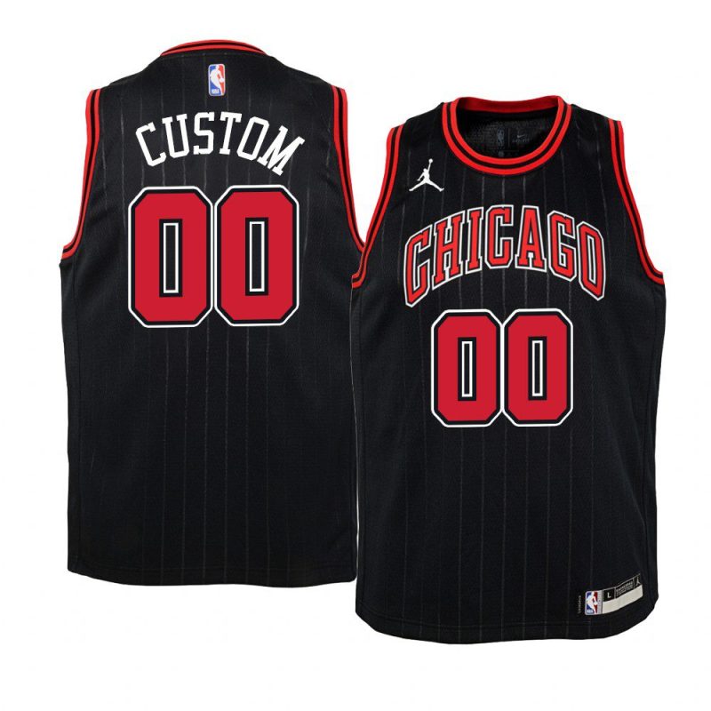 youth chicago bulls custom jumpman black statement jersey