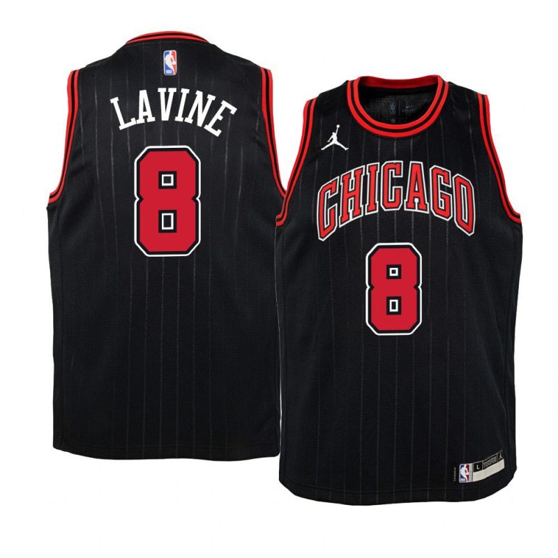 youth chicago bulls zach lavine jumpman black statement jersey