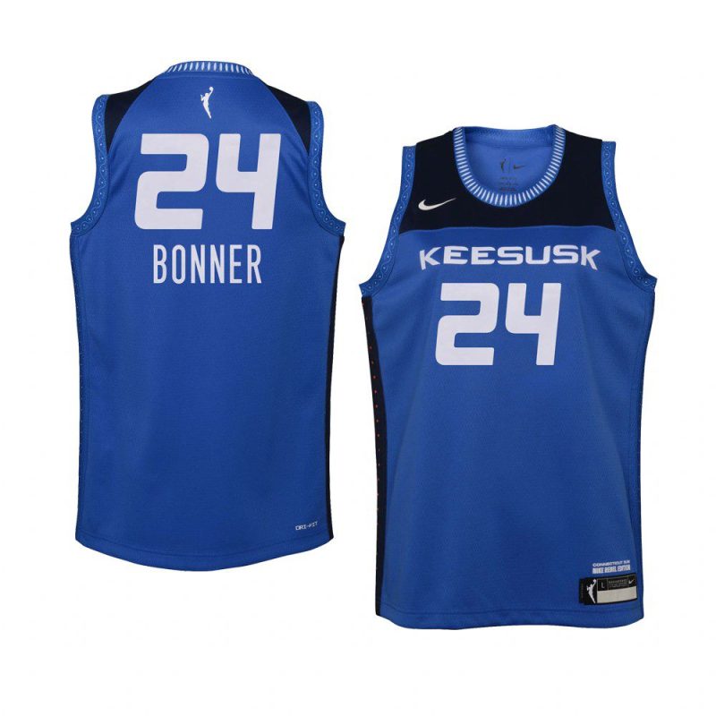 youth connecticut sun dewanna bonner replica blue rebel edition jersey