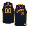 youth custom warriors navy 2022 nba finals champions jersey