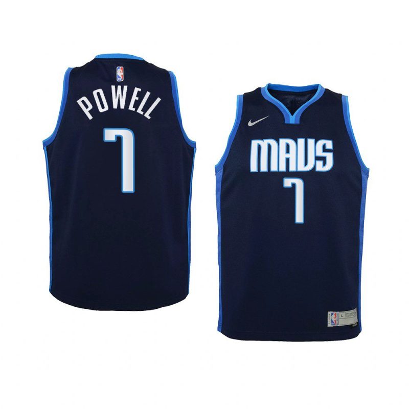 youth dallas mavericks dwight powell swingman navy earned edition jersey