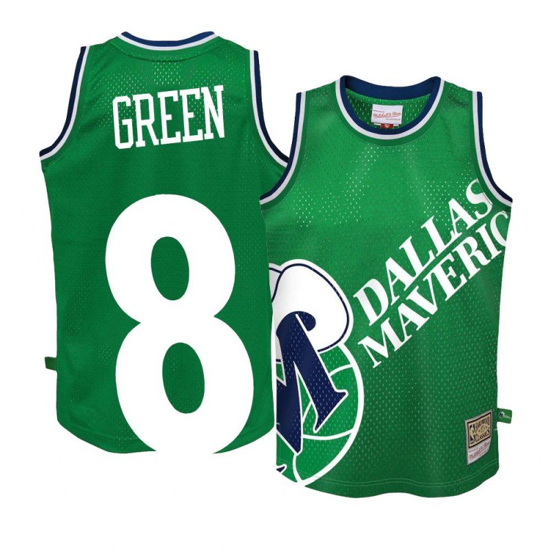 youth dallas mavericks josh green green big face 2.0 jersey