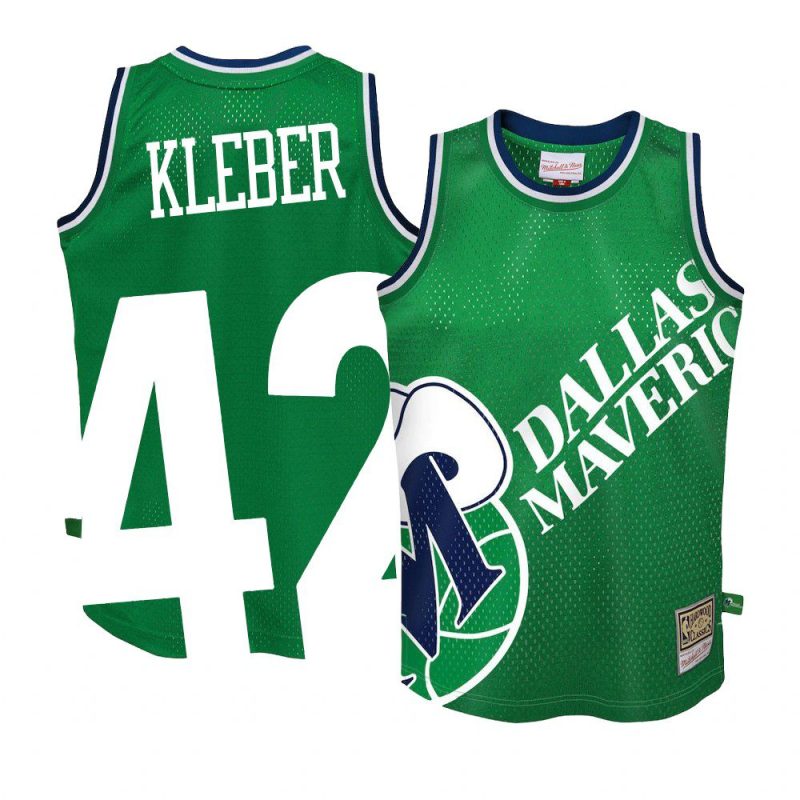 youth dallas mavericks maxi kleber green big face 2.0 jersey