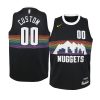 youth denver nuggets custom black city edition jersey