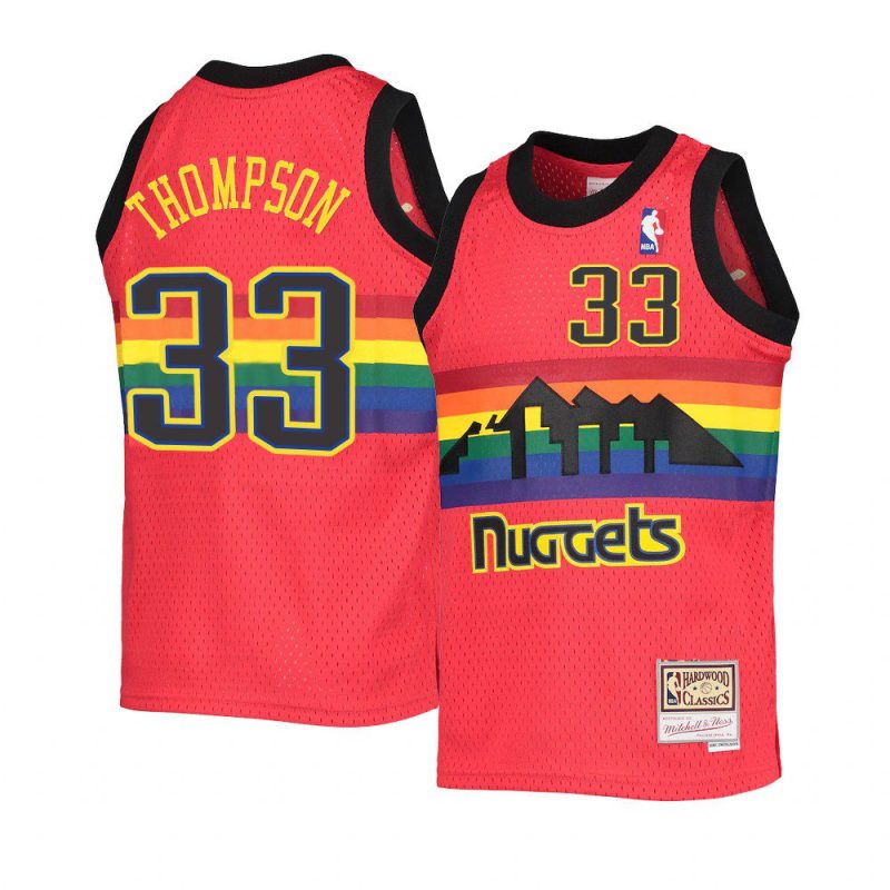 youth denver nuggets david thompson throwback red reload jersey