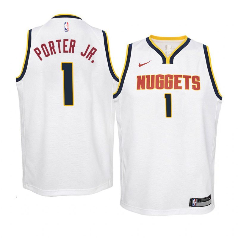 youth denver nuggets michael porter jr. white association edition jersey